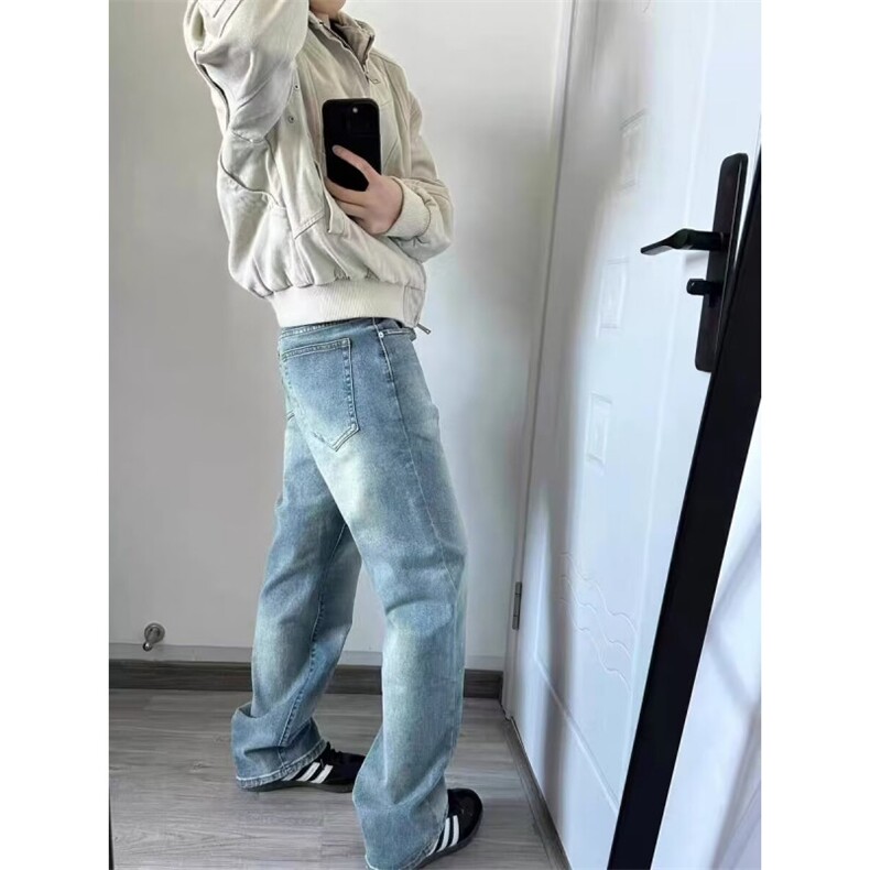 秋冬美式复古解构连帽工装外套青少年街头宽松休闲水洗夹克上衣潮图片