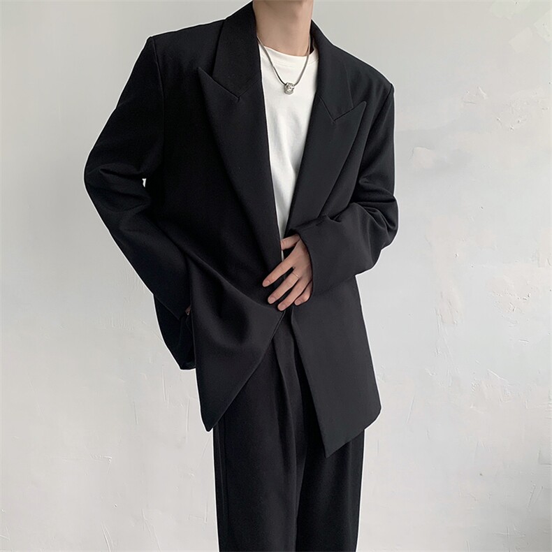腰部系带西装外套男高级感黑色休闲西服2305-P105,男装西服套装,星座512-1（原513-3）