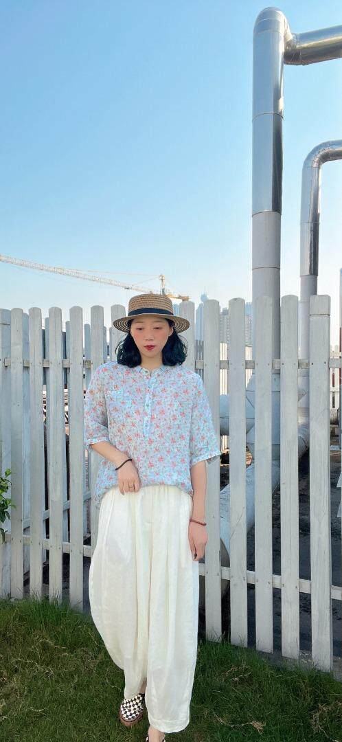 纯苎连衣裙小衫裤子裙子衬衣 时尚风 风淑女风休闲风，女装连衣裙，川哲