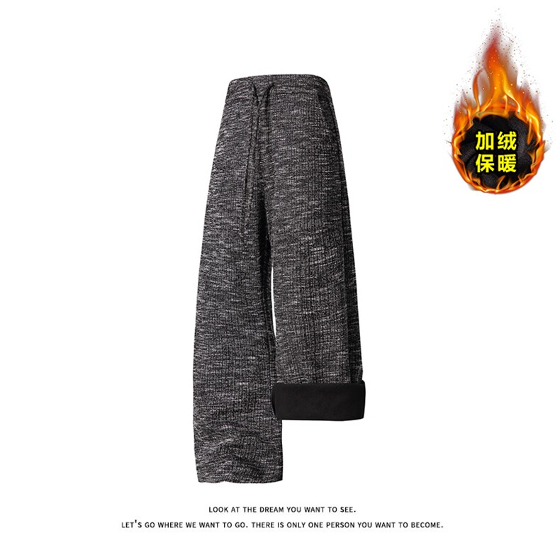 美式宽松阔腿裤垂坠感抽绳加绒加厚休闲裤男K8690JR（加绒）特P52，男装卫衣，电商A007