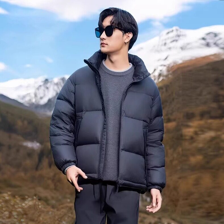 羽绒棉服男士短款休闲加厚面包服冬季简约立领外套潮JK8022图片