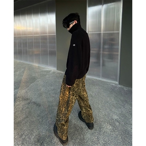 博主图拿图不拿货豹纹牛仔裤设计感小众KZA25-P55图片