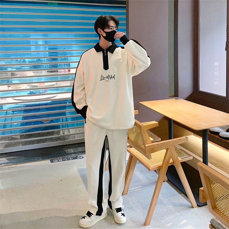 C4006-TP65控价88-字母印花休闲运动套装潮2023春季百搭休闲裤男,男装休闲裤,电商A102-1