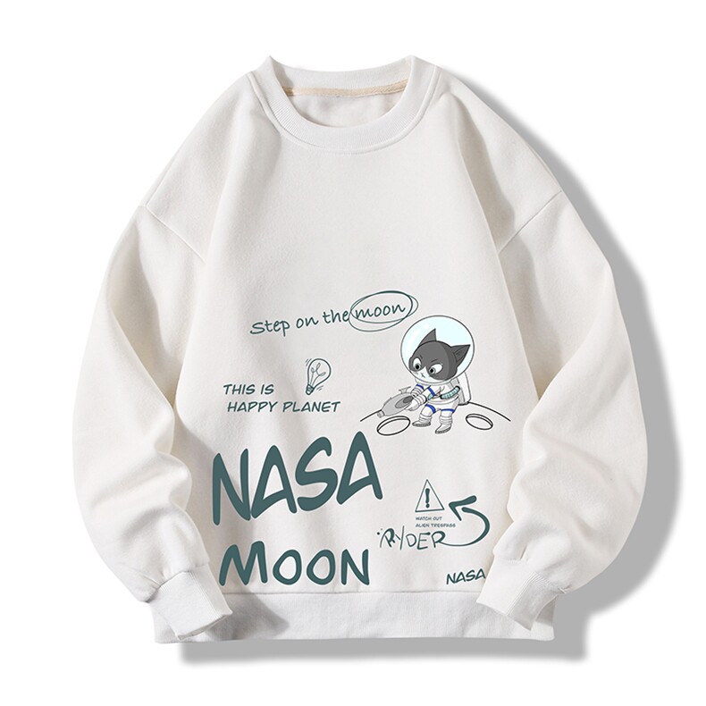 NASA联名同款圆领卫衣男大码加厚长袖t恤男2024春S6187-P28,男装卫衣,电商A040