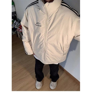 美式复古运动立领棉袄男女款冬季棉服防寒服潮牌情侣外套棉衣图片