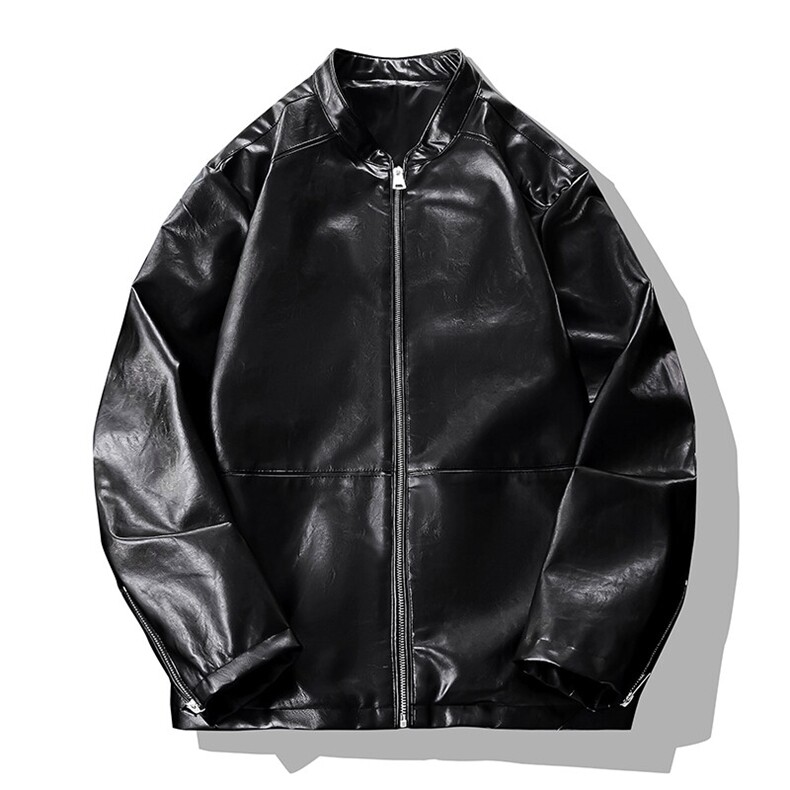 春季立领男士外套PU皮夹克机车青年男式茄克衫潮A266-PY005-P85,男装夹克,电商A266