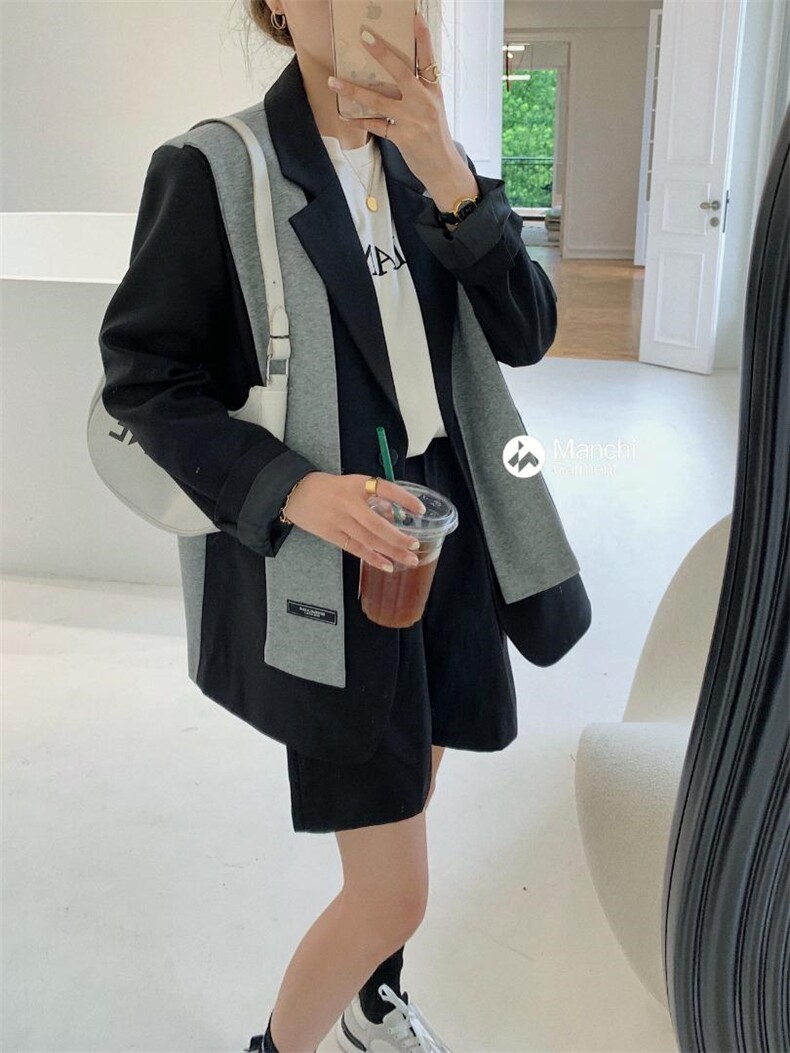 （现货）韩版披肩拼接西装，女装西装，VICU 唯可