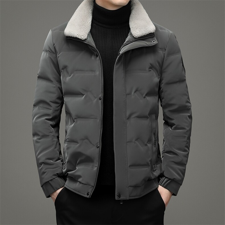 冬季新款羽绒服中年男商务休闲脱卸毛领外套爸爸装ZS218218-P290,男装羽绒服,电商B212（原钱塘6029）