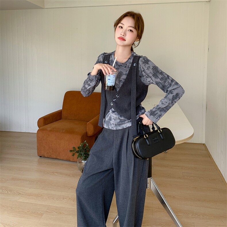 2025年春季新款假两件两件套,女装套装/套裙,秋水欣儿