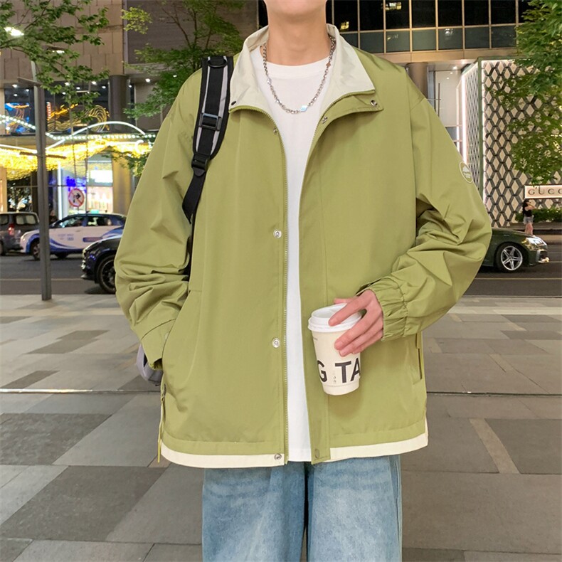 工装夹克男春秋季潮外套青少年美式复古上衣JK215-P73,男装夹克,星座308B-2