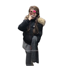 高级感时髦连帽羽绒棉服女冬季慵懒风短款毛领字母印花面包服外套，男装棉衣，星座1210-1