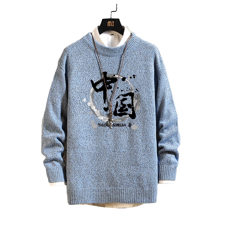 M19134-P45加绒款-P65加厚加绒毛衣男大码毛线衣男针织衫砖墙,男装针织衫/毛衣,电商A040A
