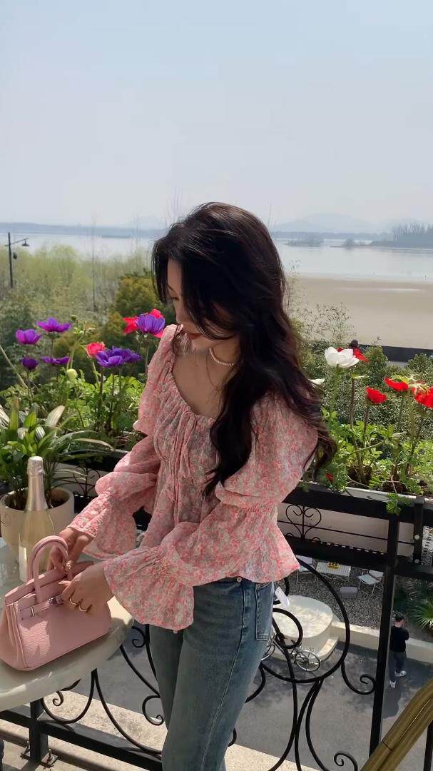 韩系碎花小衫，其它，欧妮卡蒂蔓