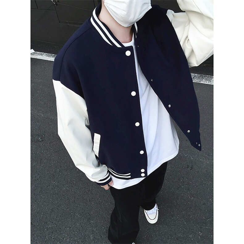 模特-美式棒球服男士秋新款百搭夹克外套9112-P80,男装夹克,电商B380（原B361）