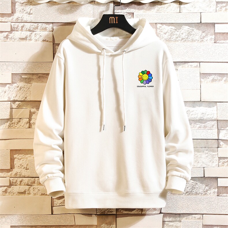 WY2101-P35 加绒款-P40 纯棉连帽卫衣男大码运动帽衫宽松薄 砖墙图片