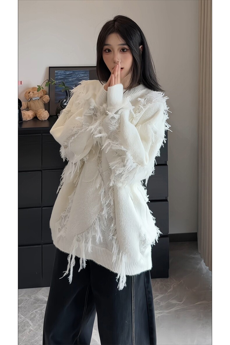 韩版复古藏格调随性毛衣高级感显韩版百搭个性上衣HY675TP55,男装针织衫/毛衣,电商A102B