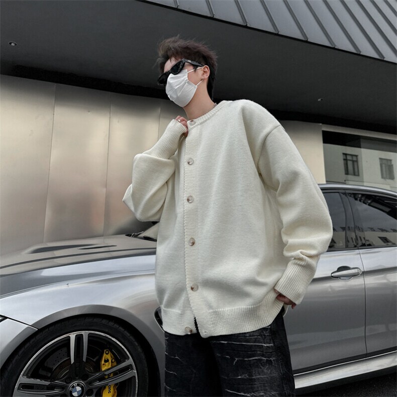 开衫毛衣男冬季慵懒风情侣圆领针织衫美式复古百搭线衣MY052-P62,男装针织衫/毛衣,星座308B-1