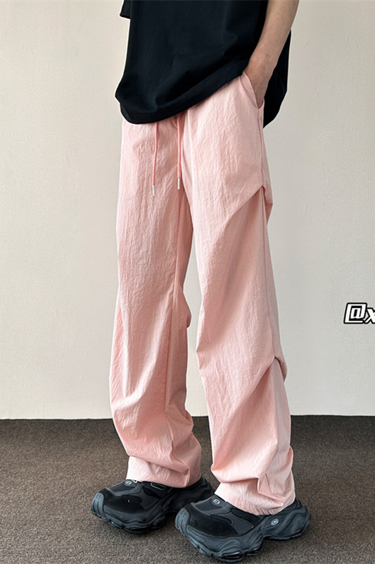 XZ616夏季新款伞兵裤褶皱设计感冰丝速干休闲裤TY2472特P30控58,男装休闲裤,星座512A（原616）
