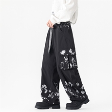 无影墙美式机能伞兵工装裤潮牌印花休闲裤A436-2510-P7099，男装休闲裤，电商A436