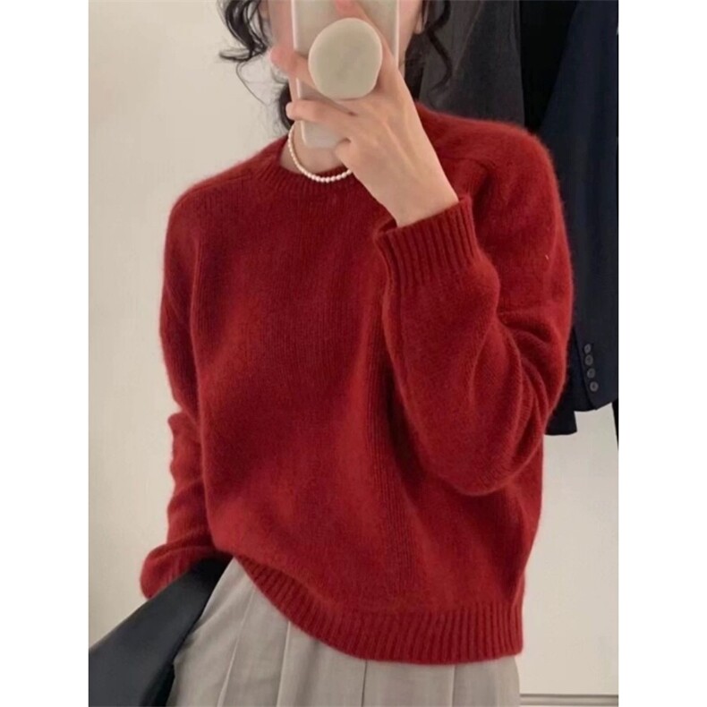 2025年秋季时尚百搭通勤简约休闲套头，女装羊毛衫，朝辰羊绒