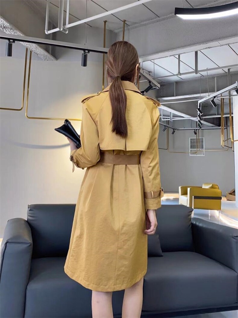 现货秋装新款f风衣，女装风衣，艾涵o