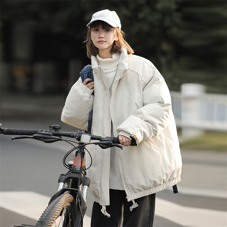 现货冬季美式休闲加厚雪山外套夹克立领纯色三防户外工装棉服,男装夹克,电商A486-1