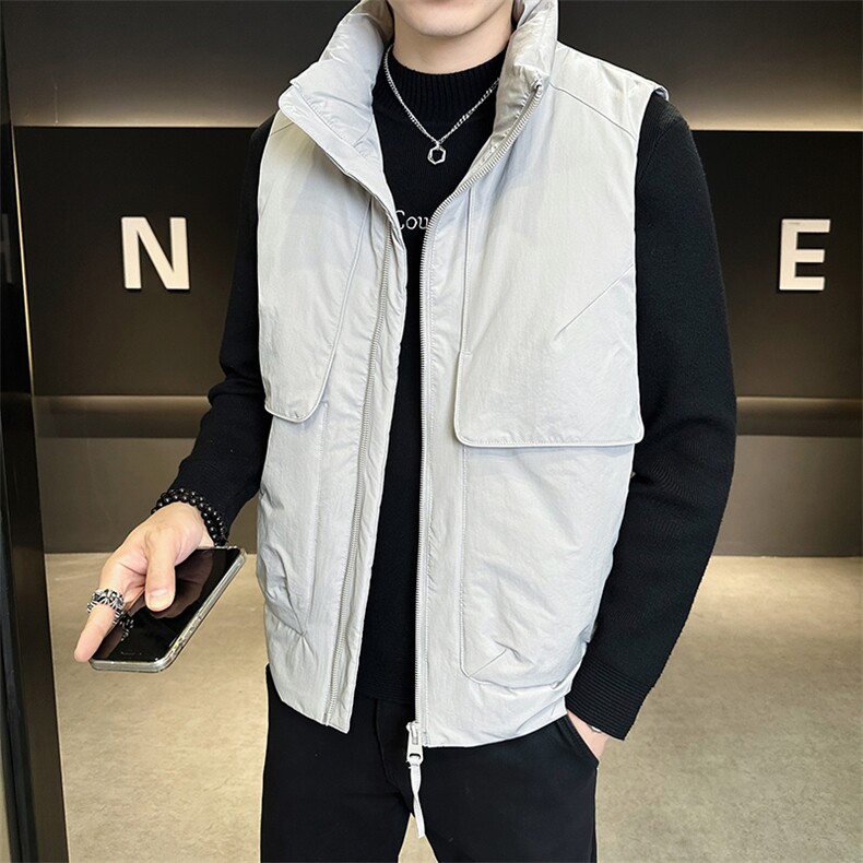 标男士潮牌羽绒马甲保暖羽绒服刺绣坎肩背心MJ01-P145,男装背心/马甲,电商D327