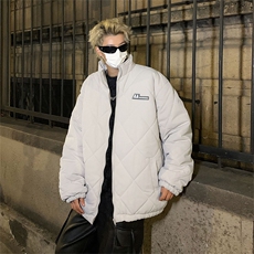 立领棉服男冬季宽松保暖棉袄外套美式复古潮牌情侣棉衣M809-P68，男装棉衣，星座308B-2