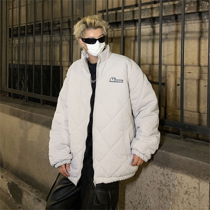立领棉服男冬季宽松保暖棉袄外套美式复古潮牌情侣棉衣M809-P68图片