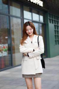 2021春款定制金属纽扣西装外套，女装西装，红雀纺