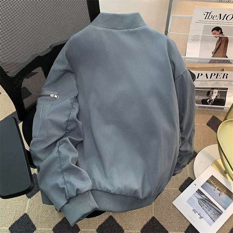 美式高街cleanfit工装夹克男春秋情侣宽松立领外套痞帅休闲棒球服,男装夹克,星座601-1