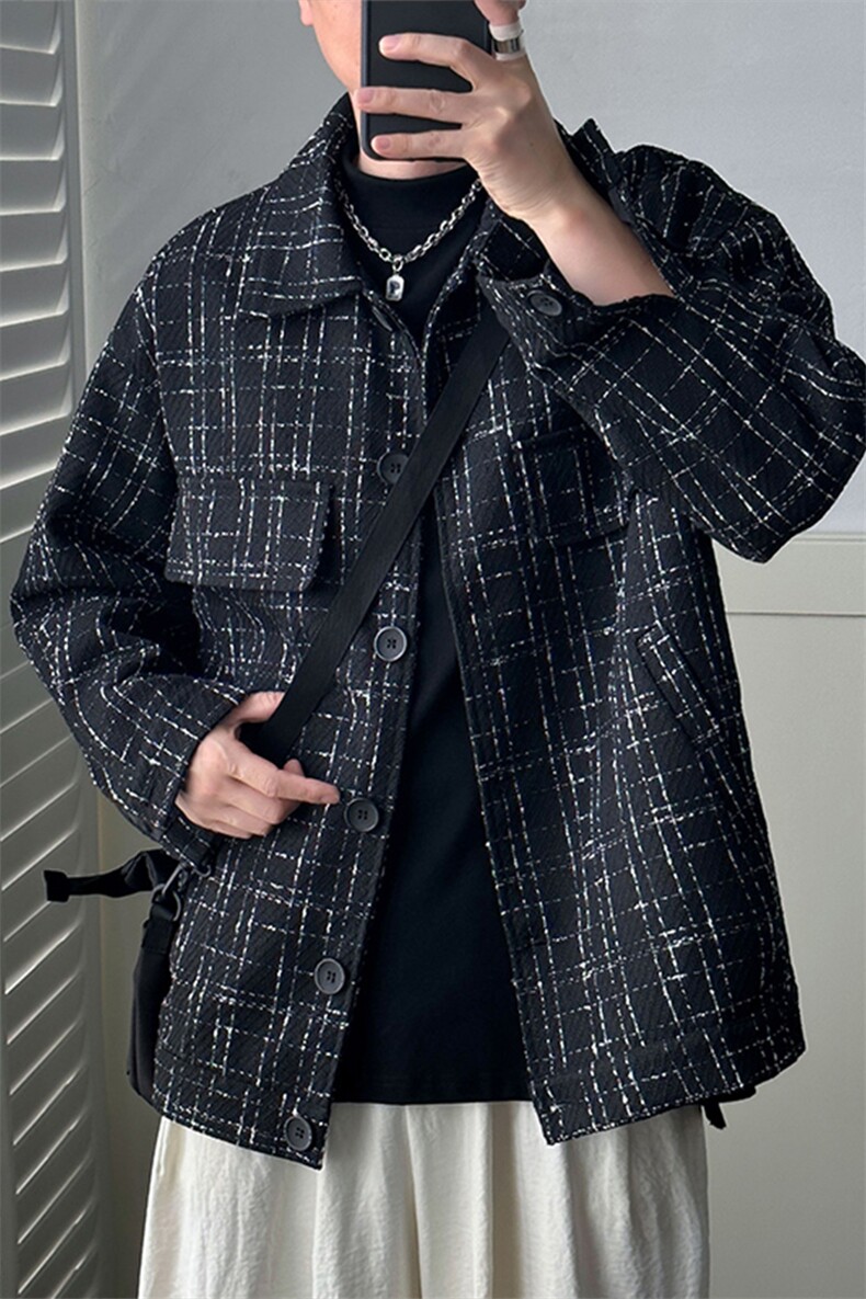 秋冬宽松休闲夹克外套时尚潮牌上衣A351-JK018-P105控138,男装夹克,电商A351