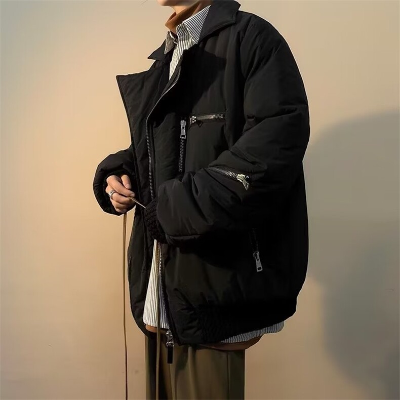 新款多拉链棉衣男冬季棉袄外套韩版潮流面包服MY59-P88,男装棉衣,星座1109-3