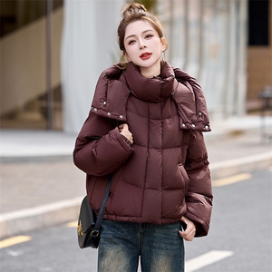白鹅绒羽绒服女短款小个子冬季2024新款高级感超好看加厚高端图片