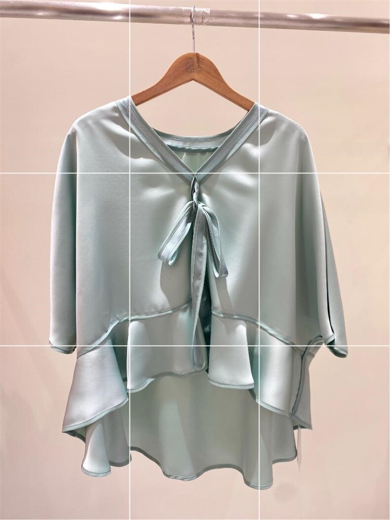 2022夏季醋酸面料上衣，其它，欧优