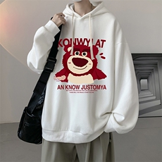连帽卫衣男大码运动服帽衫外套WY2285-P35加绒款-P40，男装卫衣，电商A040
