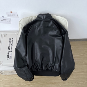 PU皮衣夹克多口袋廓形机车服外套潮6110 P85图片