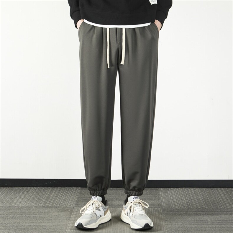 休闲男秋冬季新款修身垂感百搭九分卫裤哈伦长裤男VS019/P42，男装休闲裤，星座506