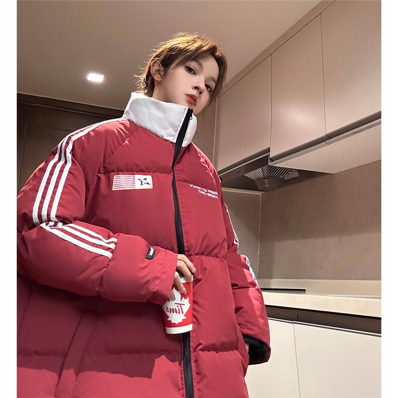 EQ336美式潮流拼接撞色潮流冬季面包服外套男女情侣装棉衣2023,男装棉衣,电商C306-1