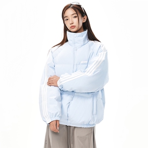 90白鸭绒简约立领外套纯色加厚羽绒服225-2-Y212-P235控318,男生上白下黑搭配好看吗图片
