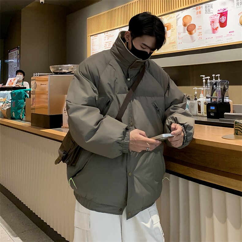 M16-P78美式宽松型立领潮牌面包服棉服,男装棉衣,星座1501-1