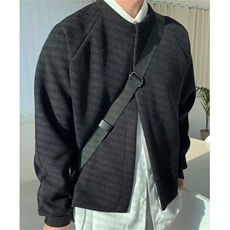 秋季简约基础款针织开衫外套男女长袖圆领无扣外搭上衣M65668，女装短外套，星座1116A（原606A-3）