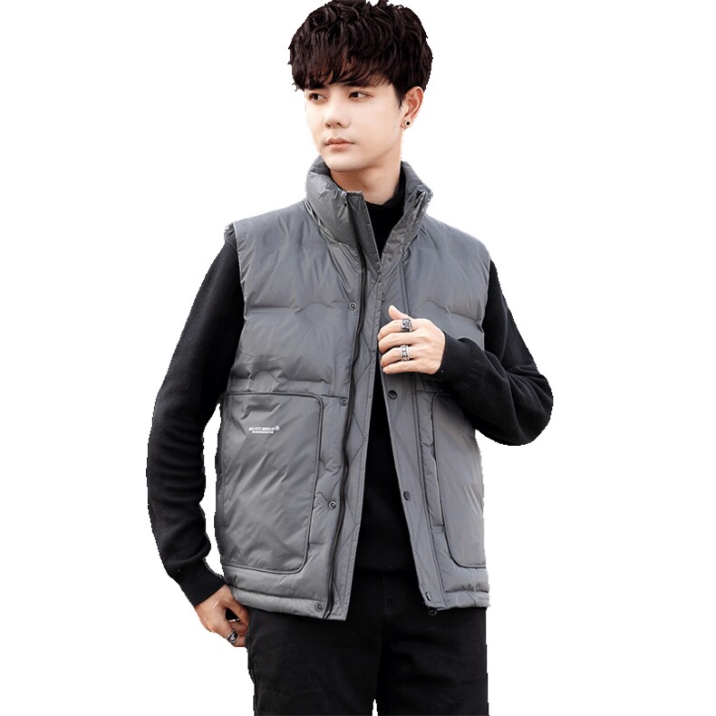 短款立领羽绒马夹男日系潮流面包服保暖外套马甲背心M10-P115,男装背心/马甲,电商A239