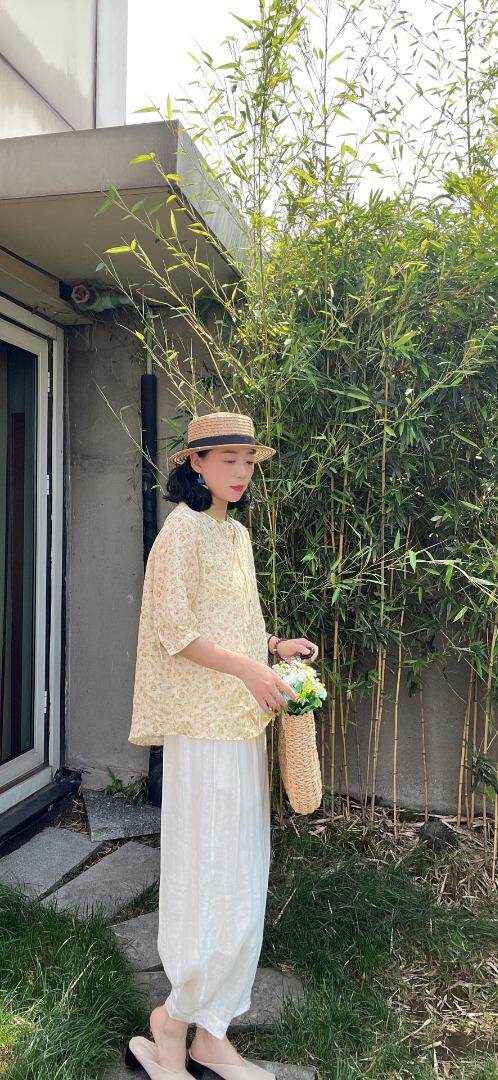 纯苎连衣裙小衫裤子裙子衬衣 时尚风 风淑女风休闲风，女装连衣裙，川哲