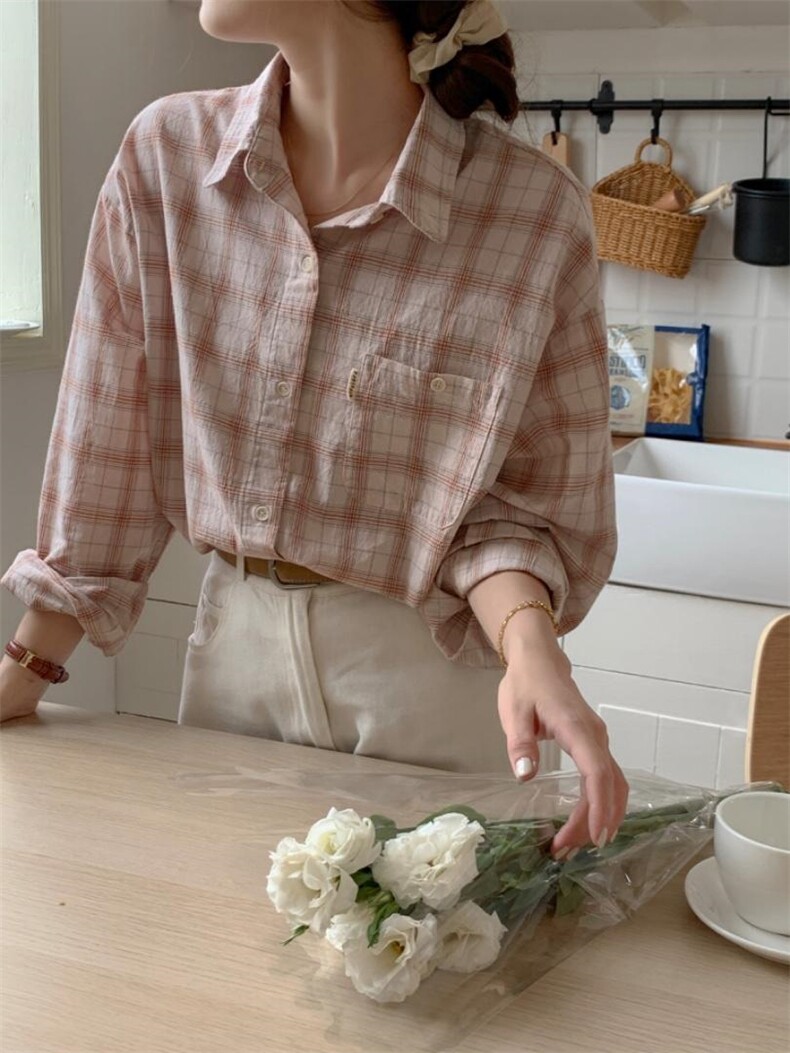 简约格子衬衣，其它，DAP