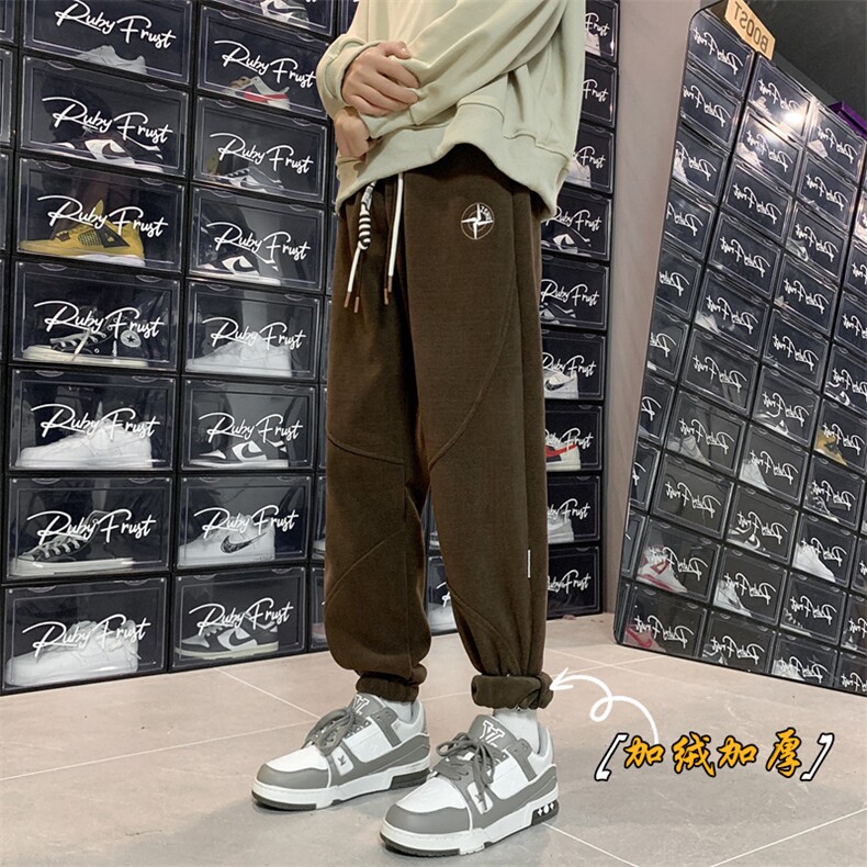 2025冬季新款欧棉绒加绒加厚保暖束脚棉裤A316-1-K1205P68控85图片