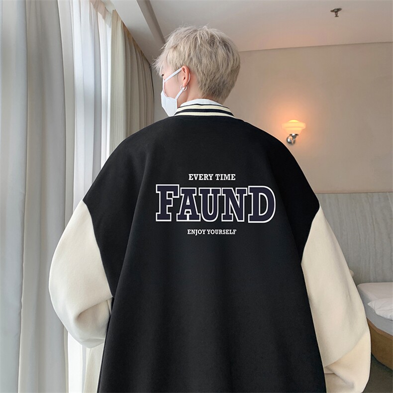 摇粒绒棒球服男大码开衫卫衣男夹克 BF86295-P65图片