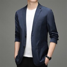 休闲西装男春秋薄款2023秋季新爸爸单西上衣中年男士西服外套，男装西服，电商B212（原钱塘6029）