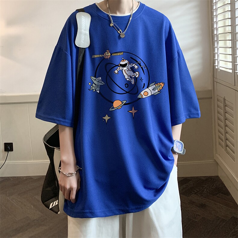 华夫格t恤男短袖男大码五分袖酒店风HT73142-P22,男装T恤,电商A040