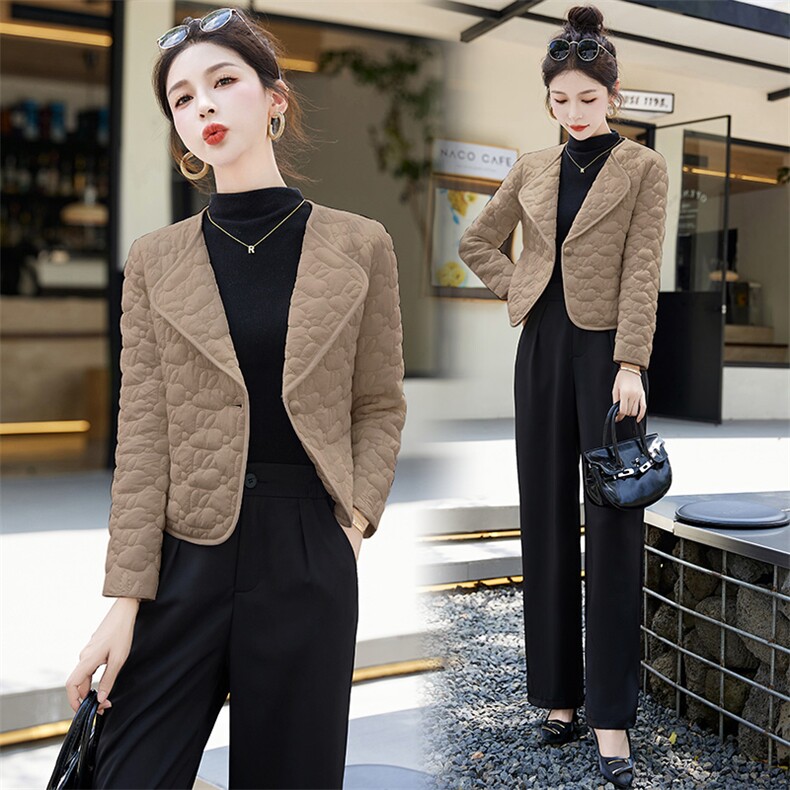 2023秋装新款优雅时尚简约气质短款小外套，女装短外套，罗腾